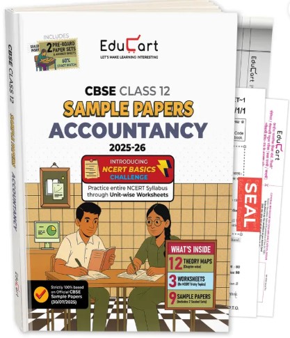 Educart CBSE Sample Paper Class 12 2025-26 – Accountancy (Based on latest CBSE Sample Papers Released on 30-07-25) For 2026 Board Exam